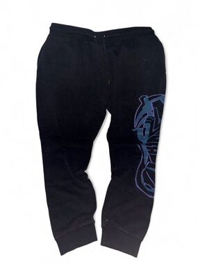 Marvel Black Panther Black Men's Graphic Jogger Pants Sz L